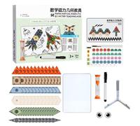 Puzzle De Blocs Magnétiques - Jeu De Casse-tête Géométrique, Aides Pédagogiques Mathématiques, Ensemble De Puzzles À Motifs Créatifs, Jouet De Pensée Logique | pour Garçons Filles Et Salle