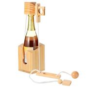 Puzzle de bouteille en bois, Bouteille de vins Gibère de puzzle du détenteur du porte, jouet teaser de cerveau amusant pour femmes hommes adolescents garçons marinions épouse femme fille fille jeuness
