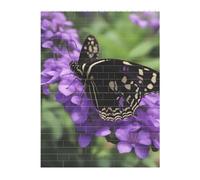 Puzzle de briques d'art 3D 141 pièces - Puzzle créatif à faire soi-même - Blocs de construction - Fleur et papillon