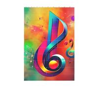 Puzzle de briques d'art 3D à faire soi-même - Blocs de construction créatifs amusants - Décoration de bureau - Puzzle coloré - Note de musique imprimée - 37 pièces