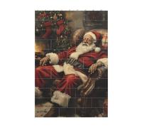 Puzzle de briques d'art 3D à faire soi-même - Blocs de construction créatifs - Décoration de bureau amusante - Impression de Noël - 37 pièces