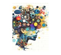 Puzzle de briques d'art 3D de 141 pièces, puzzle créatif à faire soi-même, blocs de construction, intelligence artificielle, cerveau imprimé