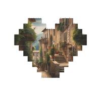 Puzzle de briques de construction toscane en forme de cœur, puzzle photo personnalisé pour adultes Micro blocs de construction 3D pour décoration d'intérieur