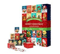 Puzzle de calendrier de l'Avent de Noël - Calendrier de l'Avent classique | Puzzles de compte à rebours de Noël de 25 jours - Calendrier de l'Avent pour les rassemblements Holdiay