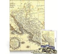 Puzzle de Carte Ancienne pour Adolescents, 1000 pièces, Jeu de logique Robuste, Silencieux et aux Bords Nets, Cadeau élégant (50x75cm)