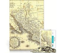 Puzzle de Carte Ancienne pour Adolescents, 1000 pièces, Jeu de logique Robuste, Silencieux et aux Bords Nets, Cadeau élégant (50x75cm)