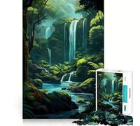 Puzzle de Cascade dans la Jungle Naturelle pour Adultes, 1000 pièces, Jeu intellectuel apaisant, décoration Murale de qualité (38x26cm)