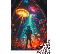 Puzzle de champignons magiques de 1000 pièces, puzzle en bois pour adultes et adolescents, jeu familial, cadeaux pour la veille de Noël, 1000 pièces (75 x 50 cm)