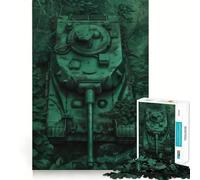Puzzle de Char camouflé pour Adultes 1000 pièces Stimule la mémoire Apaisant et divertissant Découpe de qualité supérieure Cadeau attentionné 38x26cm
