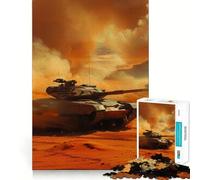 Puzzle de Chars d'assaut en Combat pour Adultes, 1000 pièces, Jeu de réflexion Stimulant, pour Un Esprit apaisé, pièce de Collection Clear Cut Art 50x75cm