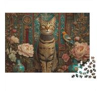 Puzzle de Chat Adorable, idéal pour Les Jeux en Famille, idéal comme Cadeau d'anniversaire, avec Une difficulté et Un défi élevés, 500 pièces (52 x 38 cm)