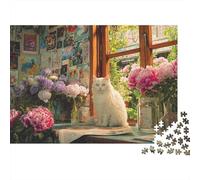 Puzzle de Chat Adorable, idéal pour Les Jeux en Famille, idéal pour Les Cadeaux d'anniversaire, avec Une difficulté et Un défi élevés, 1 000 pièces (75 x 50 cm)