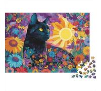 Puzzle de Chat Adorable, idéal pour Les Jeux en Famille, idéal pour Les Cadeaux d'anniversaire, avec Une difficulté et Un défi élevés, 1 000 pièces (75 x 50 cm)