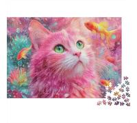 Puzzle de Chat Adorable, idéal pour Les Jeux en Famille, idéal pour Les Cadeaux d'anniversaire, avec Une difficulté et Un défi élevés, 1 000 pièces (75 x 50 cm)