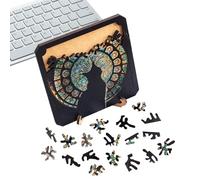 Puzzle De Chat - Art Mural en Bois 76 Pièces avec Cadre - Puzzle Décoratif À Image De - pour Amateurs Salon Chambre Table Bureau Bar Étagère Intérieure Entrée Porche Couloir