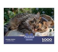 Puzzle de Chat avec Animaux dodus Stimulant l'intelligence éducatif 1000 pièces, pour Enfants et Adultes, Jouet d'exercice cérébral 70x50cm/1000 pièces