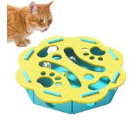 Puzzle De Chat Interactif - Boîte D'activité en Feutre, Jeu Stimulation Mentale, Treat Dispenser Le Jouet, Formation D'enrichissement | Jouez des Thérapies pour Les Chatons Intérieurs Maison Nursery