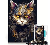 Puzzle de Chat Robot 1000 pièces pour Adolescents, Jeu de logique et de réflexion, Divertissement Relaxant, découpe précise, (38x26cm)