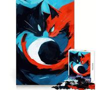 Puzzle de Chats Yin Yang 1000 pièces pour Adolescents, développe la mémoire, Passe-Temps agréable, Bords Nets, Cadeau de Vacances (50x75cm)
