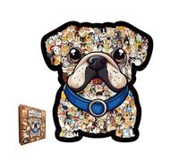 Puzzle de chien figurine animale - Accessoire et précis pour la décoration de la maison,Figurine animale Puzzle sculpté en bois - Pour adultes, , maison, famille, amis, étagère murale