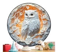 Puzzle de Chouette colorée - Saw à Grand Format, Conception sur Le thème des Animaux | 300 pièces Unique Coupe, scène de, Puzzle de Table décoratif pour Les Adolescents et Les Seniors, i