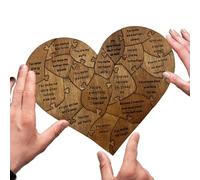 Puzzle de coeur de San - cadeau de puzzle en bois pour elle ou lui, énigme des notes d'amour | Signe romantique pour les énigmes en bois, pièces de message personnalisées, jeu de couple mignon p