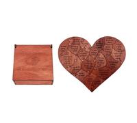 Puzzle de Coeur en Bois Romantic Love Heart en Forme de Coeur avec 20 pièces Messages d'amour Uniques pour la Saint-Valentin Anniversaire de Mariage Gift Birch Wood Construction