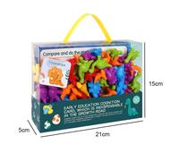 Puzzle De Cognition Intelligente Des Animaux Pour Enfants, Jeu D'appariement, D'imagination, De Cerveau, Arc-En-Ciel, Différentes Couleurs