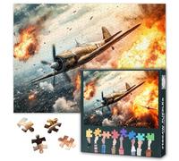 Puzzle de combat aérien pour adultes 1000 pièces, puzzle de combattant de la Seconde Guerre mondiale, Puzzle de combat aérien pour adultes, jeu éducatif ou jouet pour amis plus âgés 50 x 70 cm