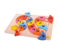 Puzzle de comptage de serpents en bois