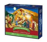 Puzzle de compte à rebours 2024 - Calendrier de compte à rebours des vacances | Calendrier de la Nativité de Noël | Puzzle de Noël de 24 jours | Puzzles de vacances pour cadeaux de Noël