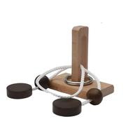 Puzzle de Corde de Teaser de Cerveau en Bois, Jeu de logique de l'esprit de Montessori, Jouet de défi de QI éducatif pour Les Enfants