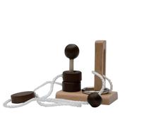 Puzzle de Corde de Teaser de Cerveau en Bois, Jeu de logique de l'esprit de Montessori, Jouet de défi de QI éducatif pour Les Enfants