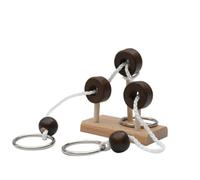 Puzzle de Corde de Teaser de Cerveau en Bois, Jeu de logique de l'esprit de Montessori, Jouet de défi de QI éducatif pour Les Enfants
