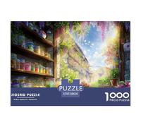 Puzzle de Couloir en Verre pour Adultes - Puzzle de 1000 pièces - Jardin éclairé par Le Soleil - 1000 pièces - Cadeau de Relaxation - 38 x 26 cm - 1000 pièces
