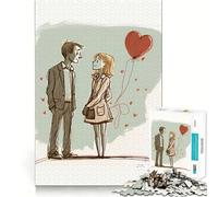 Puzzle de Couple pour la Saint-Valentin,1000 pièces,Jeu Stimulant l'esprit,Assemblage sécurisé et Solide,activité de renforcement des Liens Entre Les êtres Chers (38x26cm)