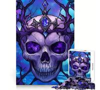 Puzzle de crâne couronné de Vigne pour Adolescents 1000 pièces, entraînement Intelligent, Temps Libre agréable, découpe Impeccable, Joyeux Noël (50x75cm)