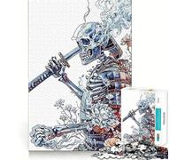 Puzzle de crâne de samouraï pour Adultes, 1000 pièces, renforce la mémoire, Divertissement Occasionnel, qualité supérieure, Cadeau élégant (38x26cm)
