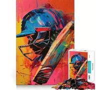 Puzzle de Cricket Dynamique 1000 pièces Jeu de mémorisation mentale Découpe de Haute précision Activité Manuelle Défi cérébral interactif pour la Maison (38x26cm)
