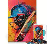 Puzzle de Cricket Dynamique de 1000 pièces Jeu de Concentration mentale Découpe de précision Bords Lisses Activité captivante pour des soirées tranquilles (50x75cm)