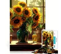 Puzzle de Cuisine Chalet Tournesol pour Adolescents, 1000 pièces, Jeu de logique Fine, Passe-Temps Calme, Collection d'œuvres d'art aux Bords Nets 38x26cm
