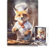 Puzzle de Cuisine pour Adultes Le Renard Qui Cuisine - 1000 pièces - Jeu d'éveil Amusant et éducatif - Cadeau Original et Surprenant - Dimensions:38x52cm