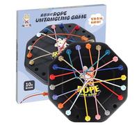 Puzzle de démêlage des cordes : puzzle à cordes et anneaux passionnant, jeu de puzzle à cordes en bois, compétences motrices fines, jeu de cerveau avec cordes emmêlées
