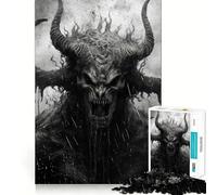 Puzzle de démons sataniques pour Adolescents, 1000 pièces, renforce la mémoire, Passe-Temps apaisant, Cadeau Festif de qualité (50x75cm)