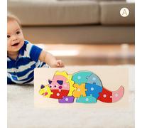 Puzzle de dessin animé 3D, blocs d'animaux préscolaires, assemblage Montessori, apprentissage des cerveaux pour les tout-petits de 1, 2 et 3 ans