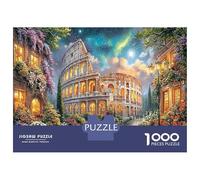 Puzzle De Développement Cognitif 1000 Pièces Ruines Romaines Art - Carton Épais Nuit Romantique au Colisée pour Débutants Enfants & Geniale Idée De Cadeau 70x50cm/1000pcs