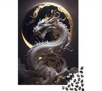 Puzzle de dragon courageux pour adultes et adolescents, 1000 pièces, puzzle en papier pour adultes, puzzle pour adolescents à partir de 12 ans, cadeaux de Noël, 1000 pièces (38 x 26 cm)