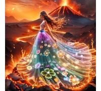 Puzzle de Femme volcanique pour Adultes,300 pièces,35x35 cm Puzzle de Bricolage Artistique pour Décoration de la Maison, Jeu éducatif Challenge Toy Puzzles pour Adultes
