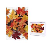 Puzzle de feuilles d'automne pour adultes de 1000 pièces, puzzle en bois à partir de photos, casse-tête stimulant parfait pour les soirées de jeu, décoration de la maison, cadeau pour les vacances et