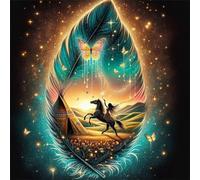 Puzzle de Fille Indienne à Plumes pour Adultes,120 pièces,20x20 cm Puzzle de Bricolage Artistique pour Décoration de la Maison, Jeu éducatif Challenge Toy Puzzles pour Adultes